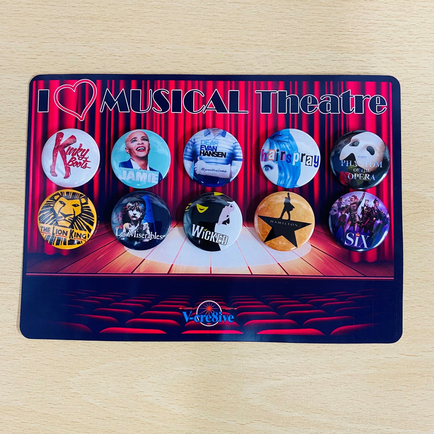 Musical Theatre 32mm Pinback Button Badges