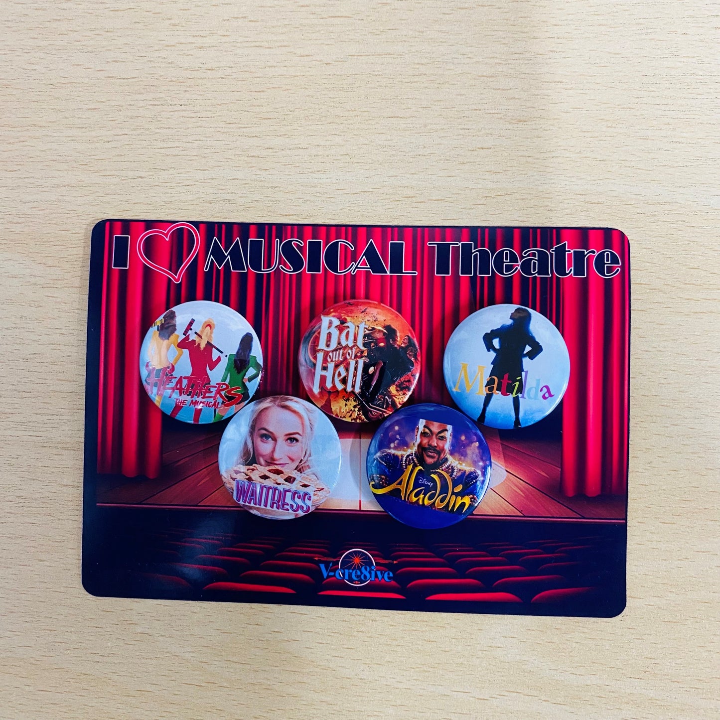 Musical Theatre 32mm Pinback Button Badges