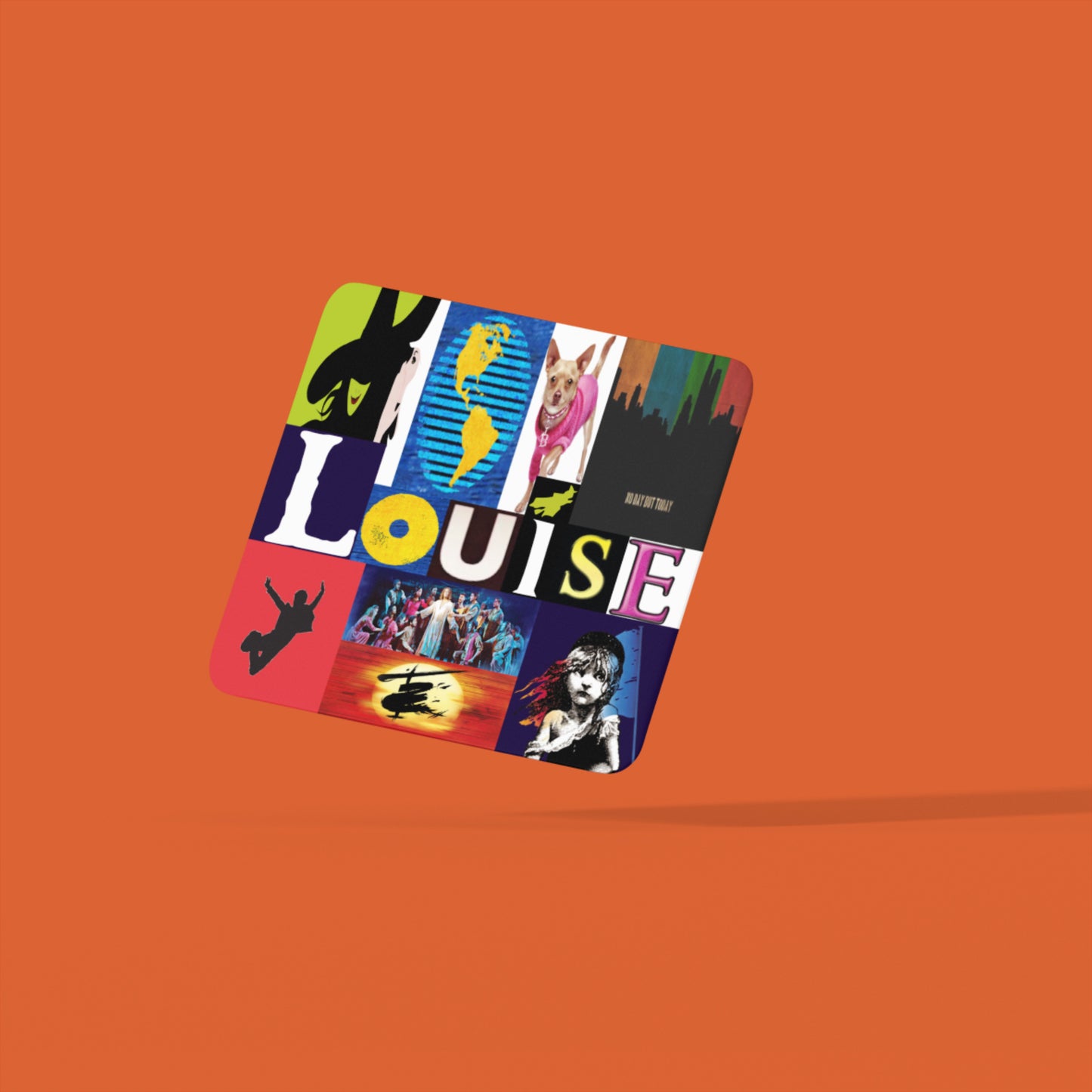 Musical Theatre Personalised Name Placemat and Coaster