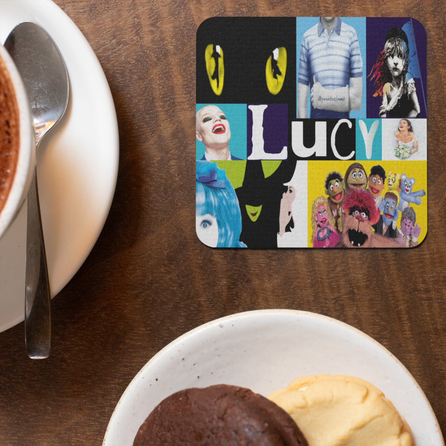 Musical Theatre Personalised Name Placemat and Coaster