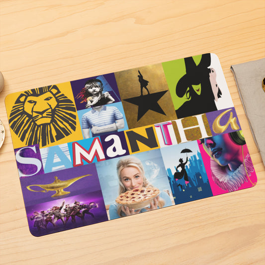 Musical Theatre Personalised Name Placemat and Coaster
