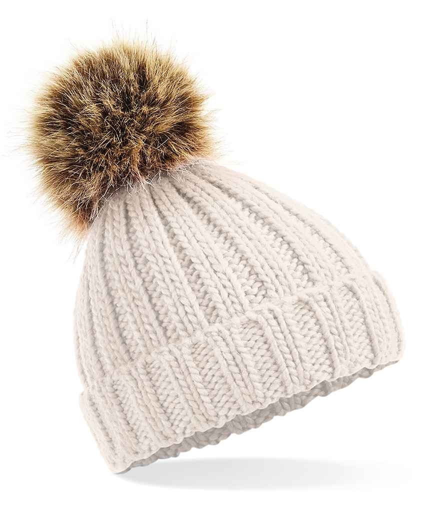 Kids Fur Pom Pom Hat