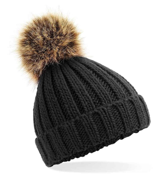 Kids Fur Pom Pom Hat