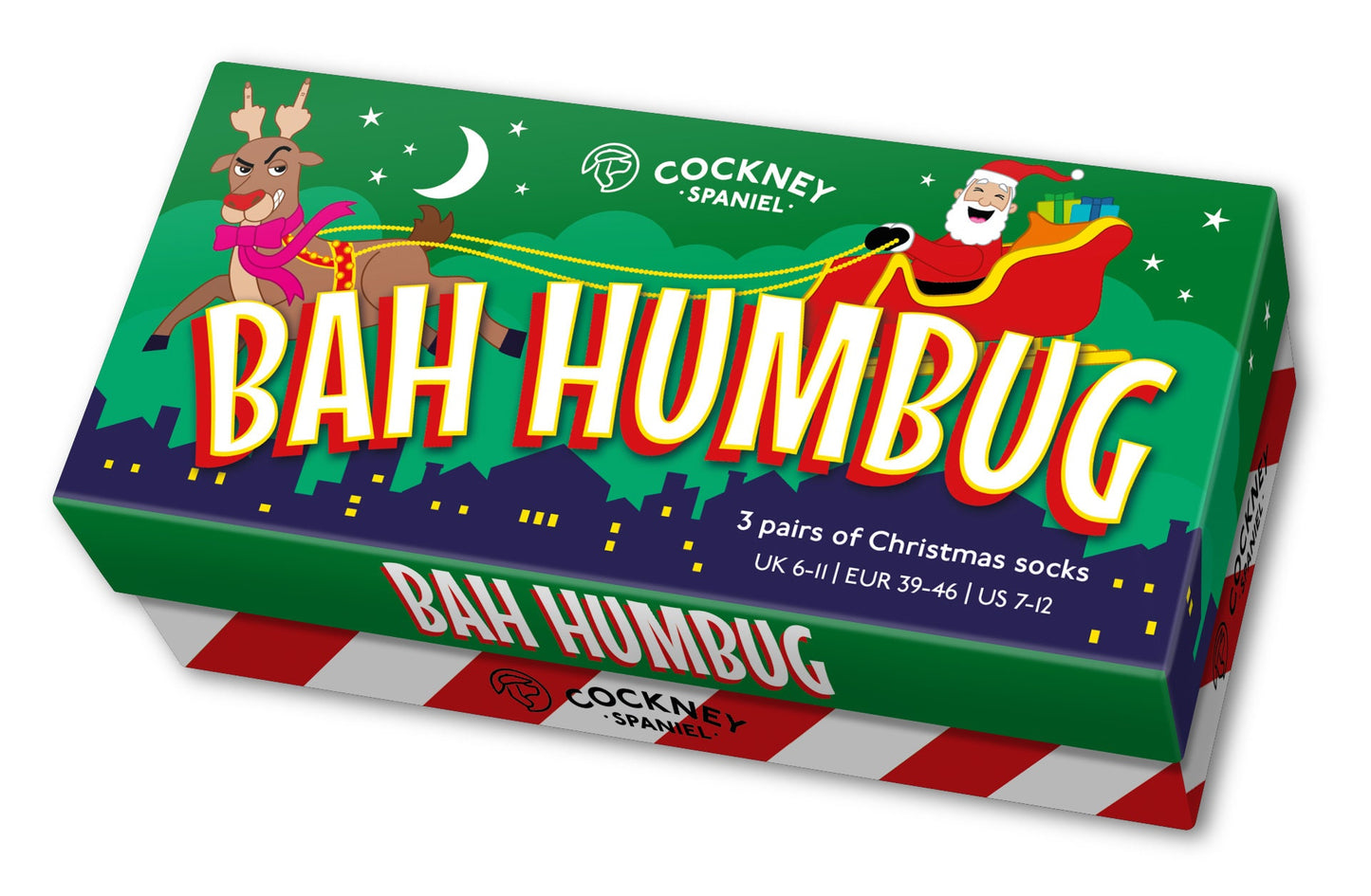 Bah Humbug Christmas Sock Gift Box